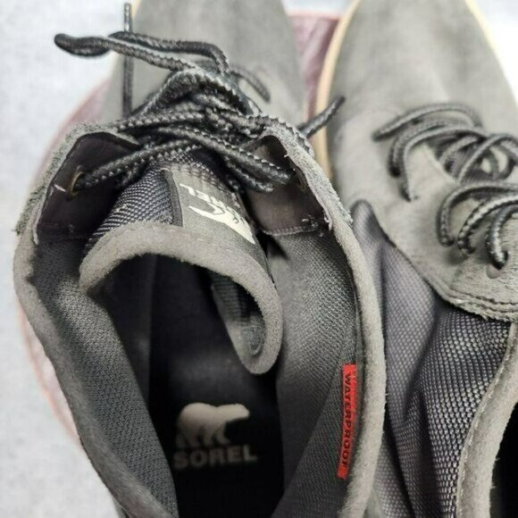 Sorel Caribou Chukka Boots Waterproof Gray Suede Men's Size 14 - Picture 9 of 12